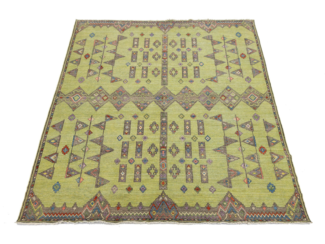Modern Khotan Wool Rug 10 X 14