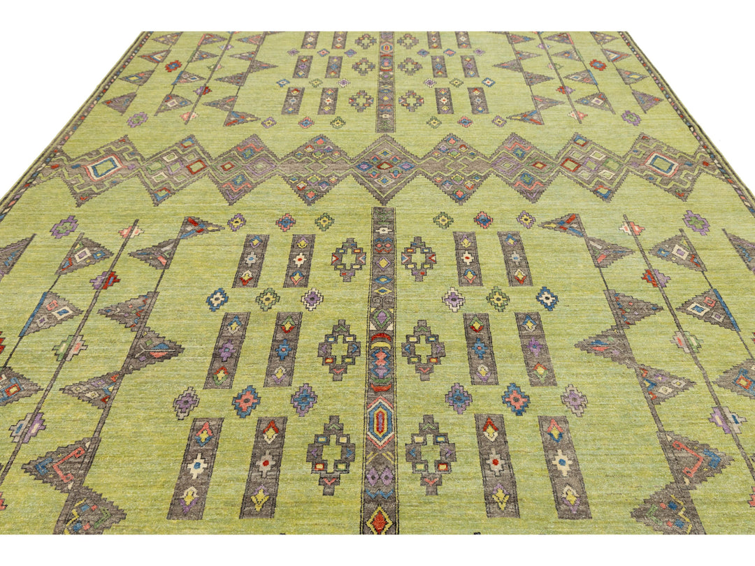 Modern Khotan Wool Rug 10 X 14