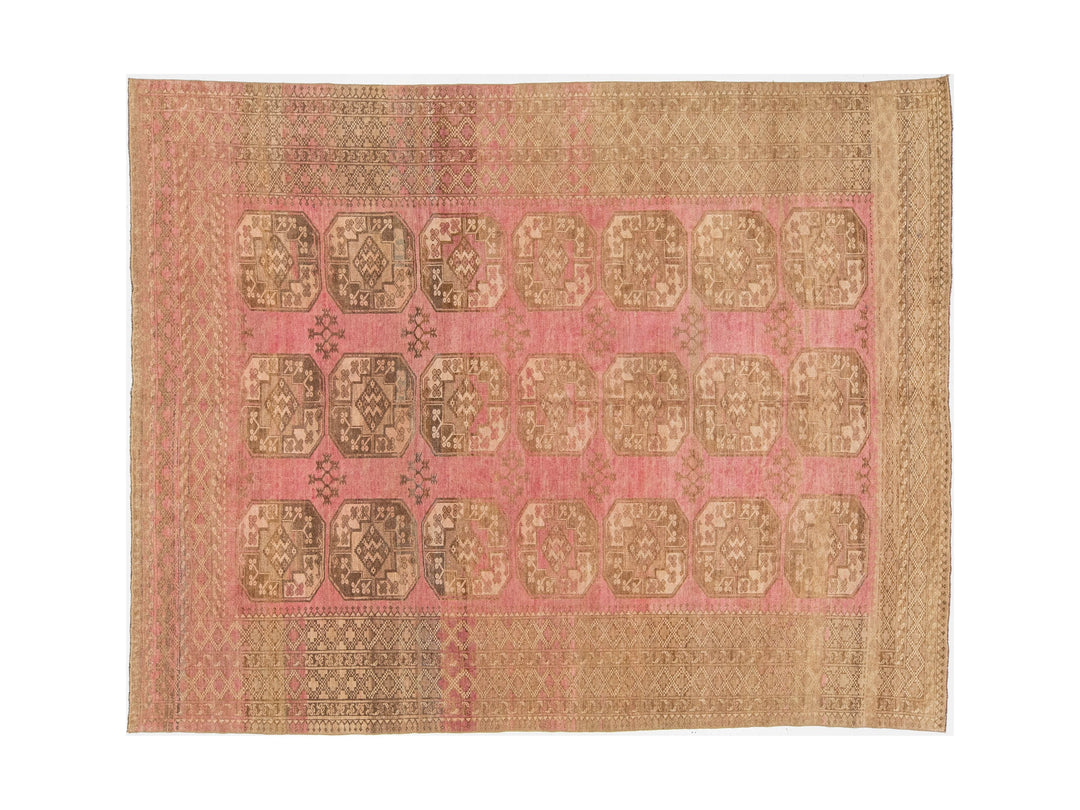 Antique Turkmen Wool Rug 9 X 11