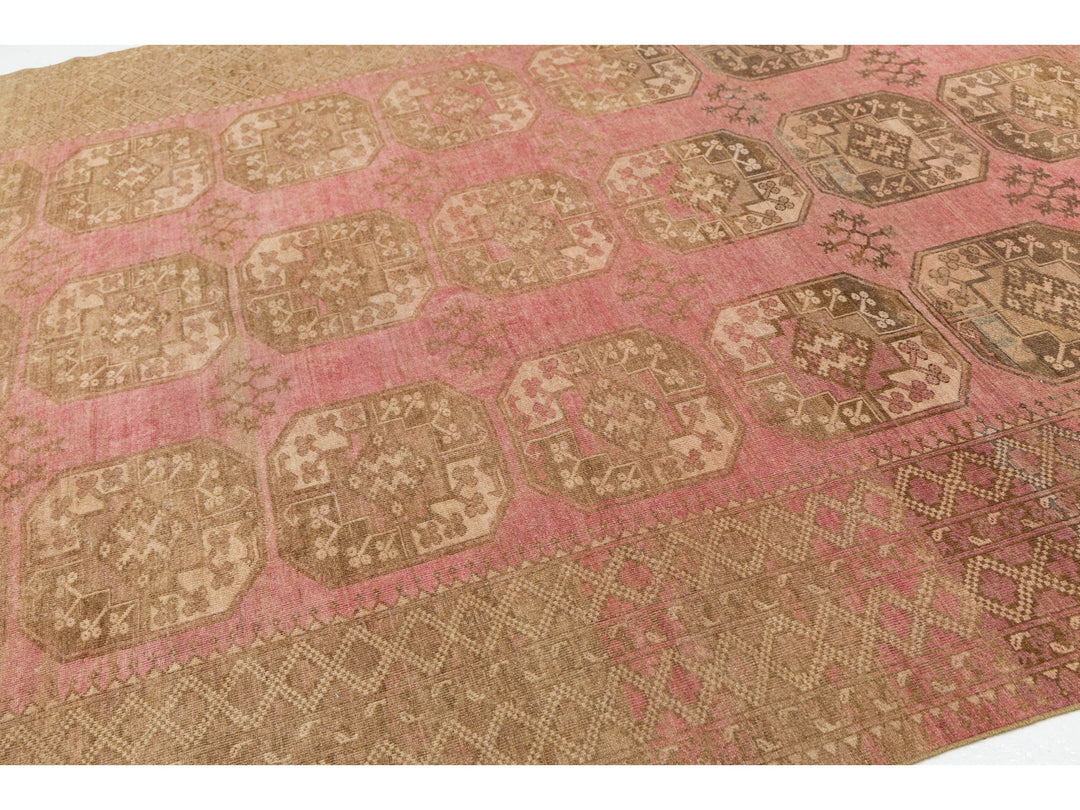 Antique Turkmen Wool Rug 9 X 11