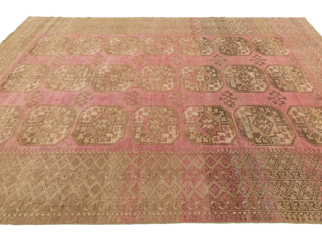 Antique Turkmen Wool Rug 9 X 11