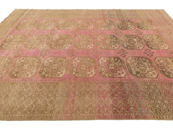 Antique Turkmen Wool Rug 9 X 11