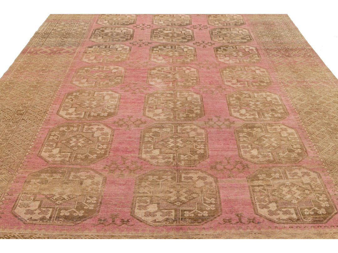 Antique Turkmen Wool Rug 9 X 11