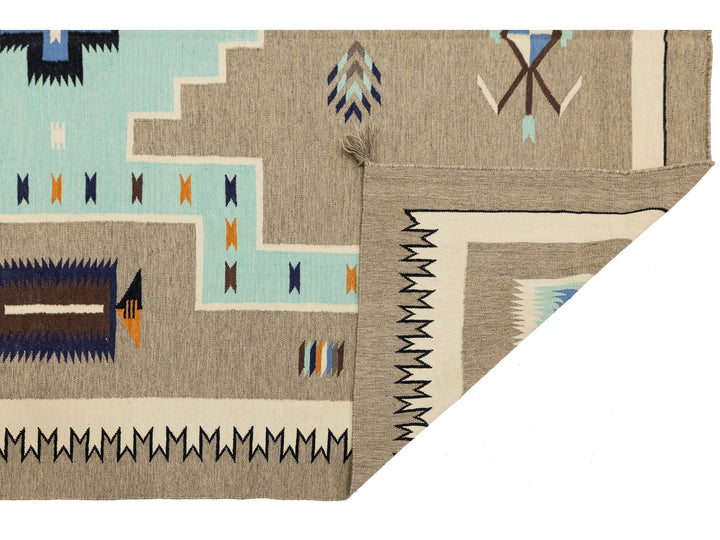 Modern Navajo Wool Rug 9 X 12