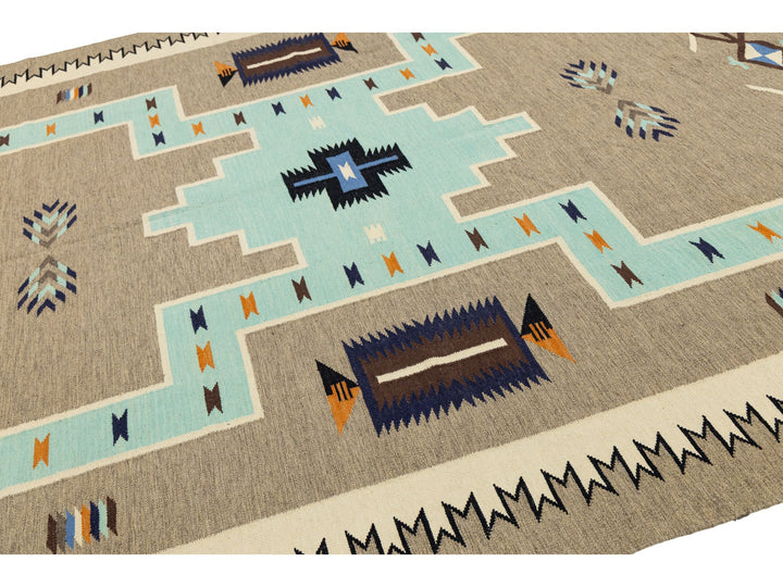 Modern Navajo Wool Rug 9 X 12
