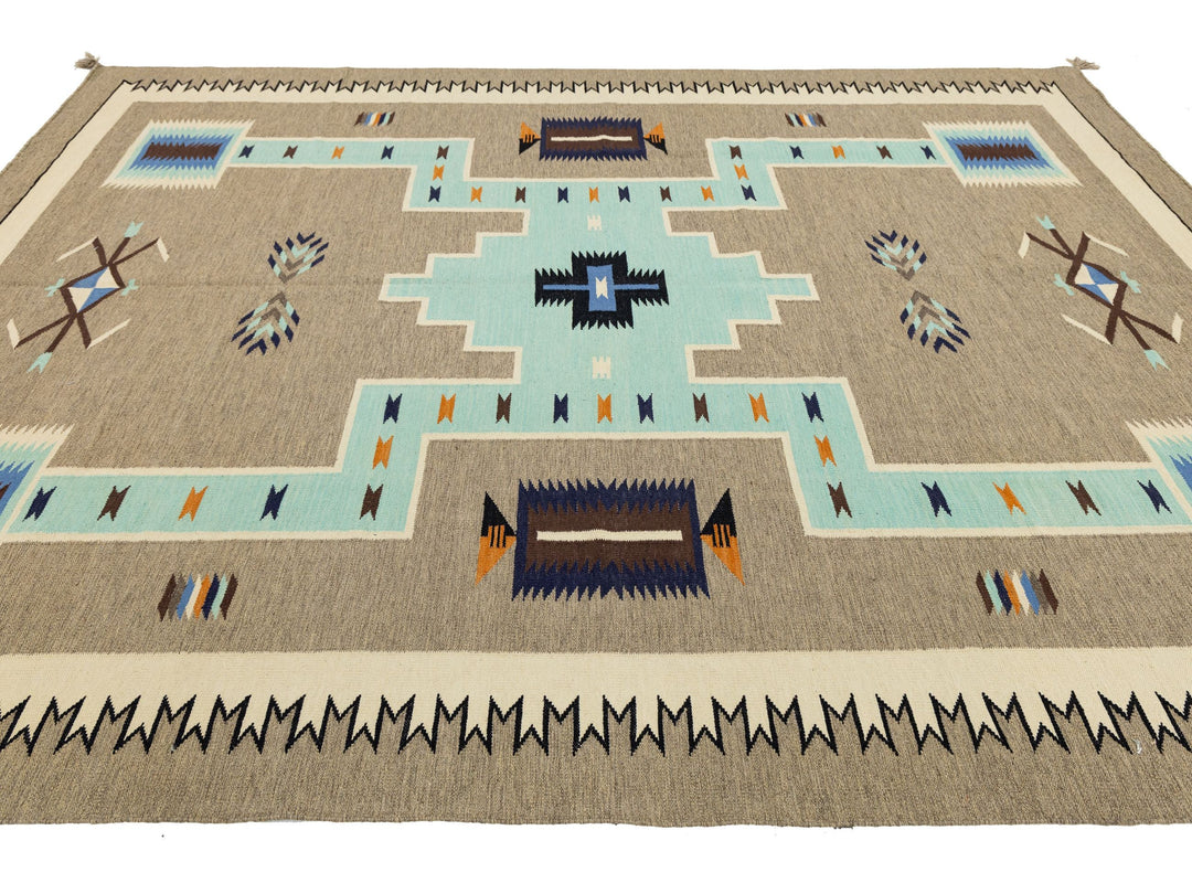 Modern Navajo Wool Rug 9 X 12