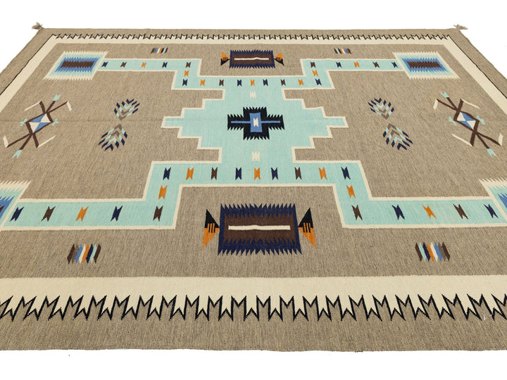 Modern Navajo Wool Rug 9 X 12