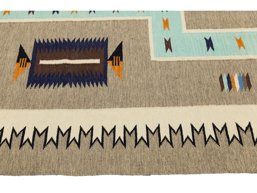 Modern Navajo Wool Rug 9 X 12