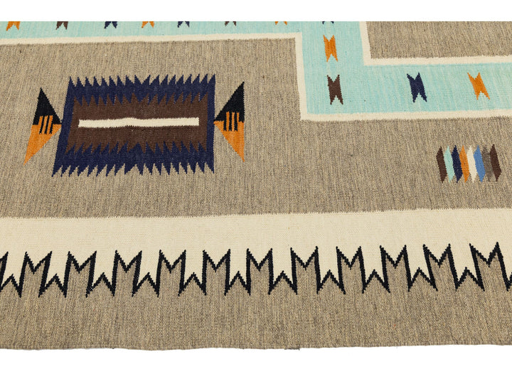 Modern Navajo Wool Rug 9 X 12