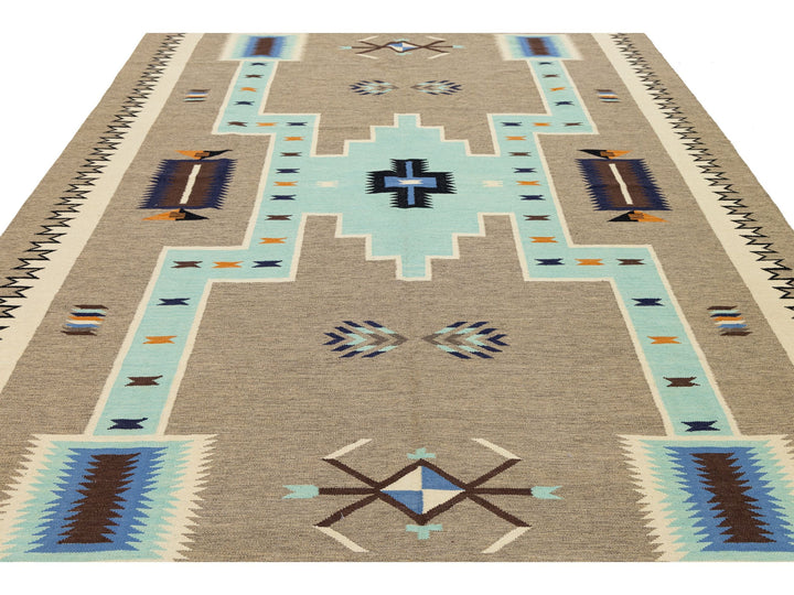 Modern Navajo Wool Rug 9 X 12