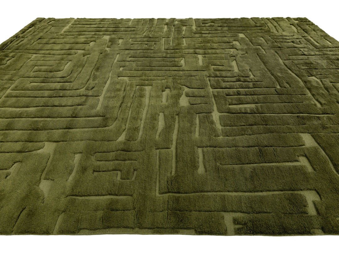 Modern Moroccan Wool Rug 12 X 15