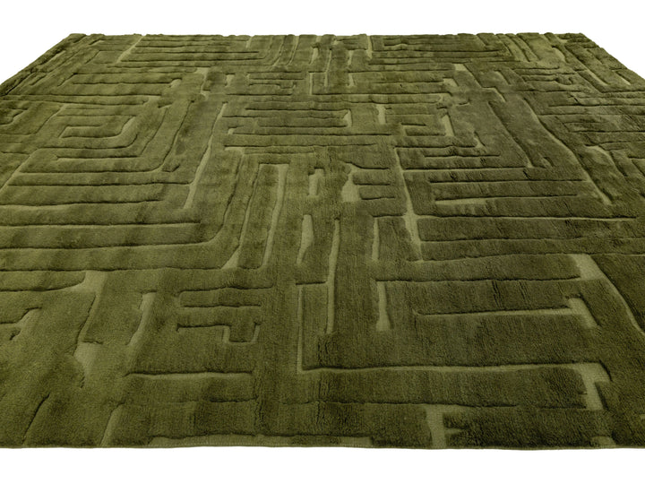 Modern Moroccan Wool Rug 12 X 15