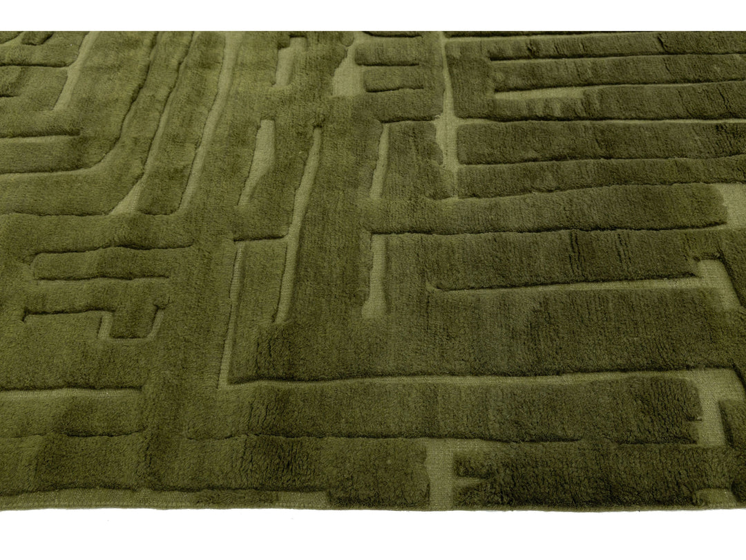 Modern Moroccan Wool Rug 12 X 15