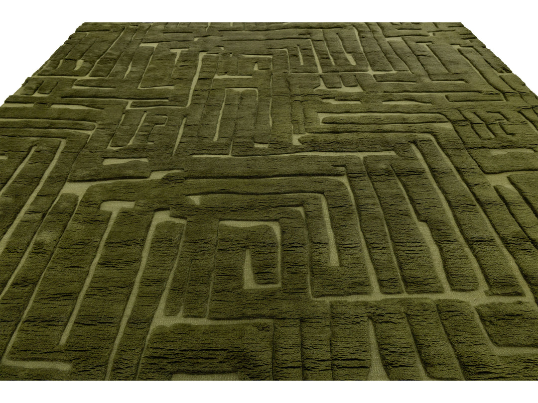 Modern Moroccan Wool Rug 12 X 15
