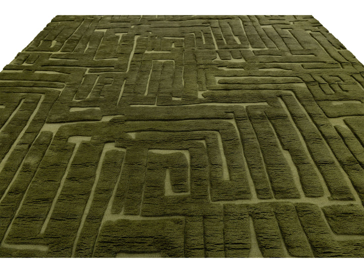 Modern Moroccan Wool Rug 12 X 15