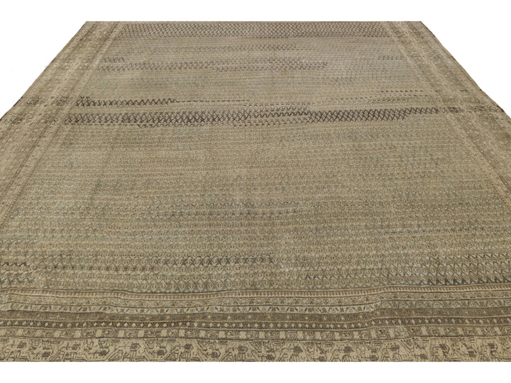 Antique Tabriz Wool Rug 10 X 13