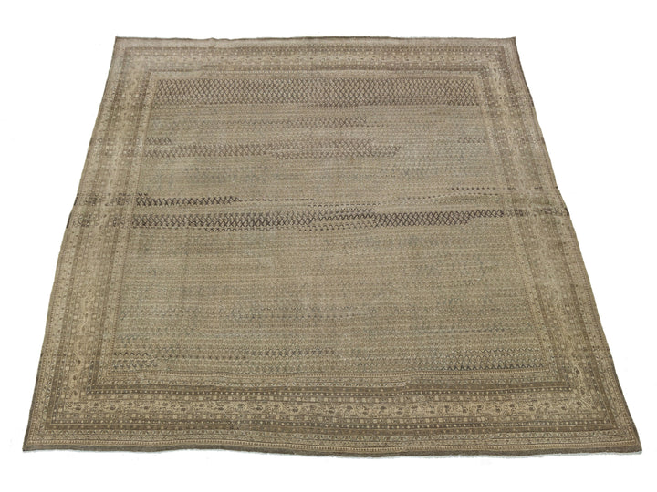 Antique Tabriz Wool Rug 10 X 13