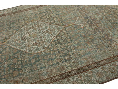 Antique Bibikabad Wool Rug 6 x 10