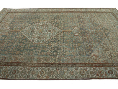 Antique Bibikabad Wool Rug 6 x 10