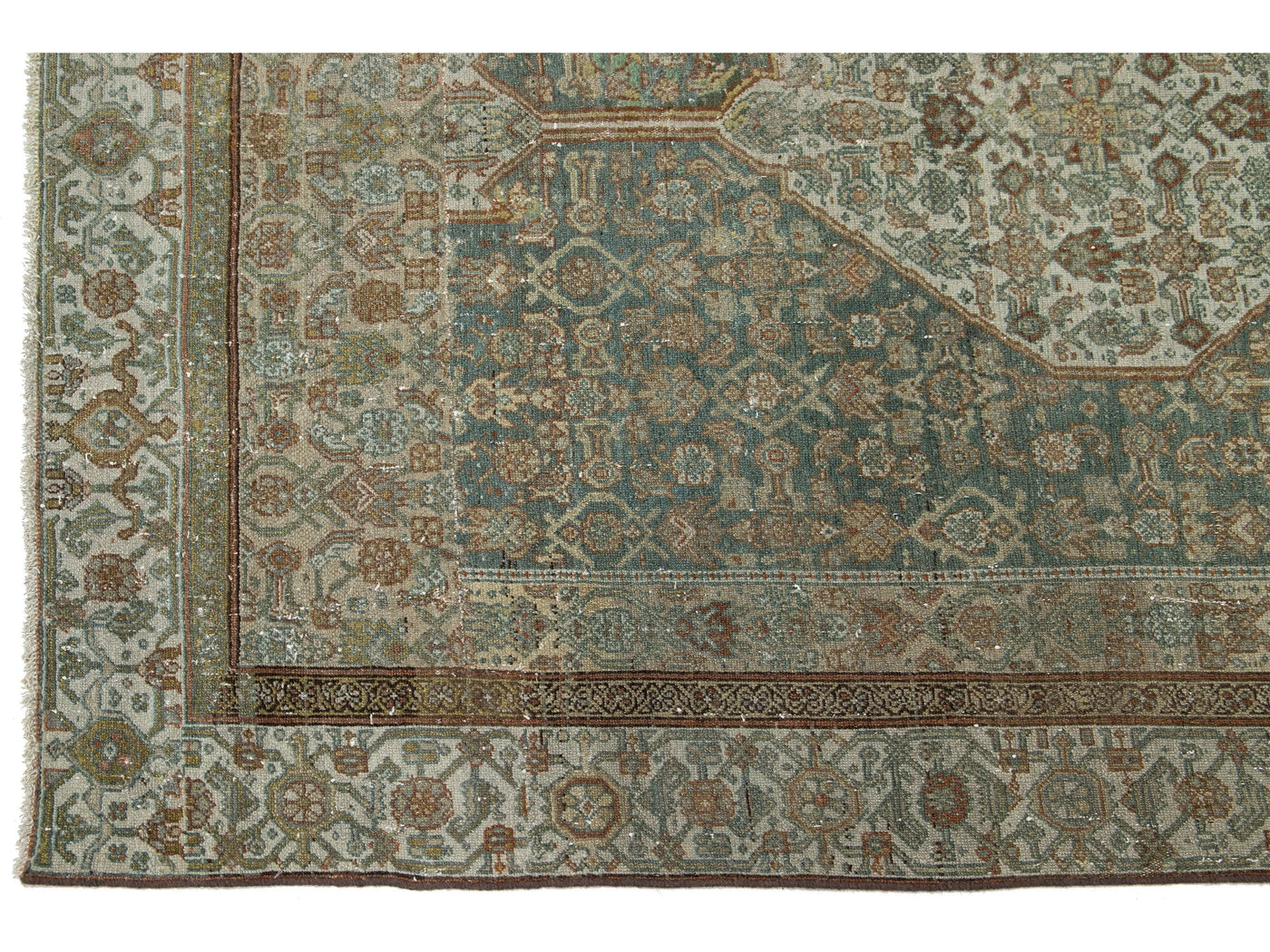 Antique Bibikabad Wool Rug 6 x 10