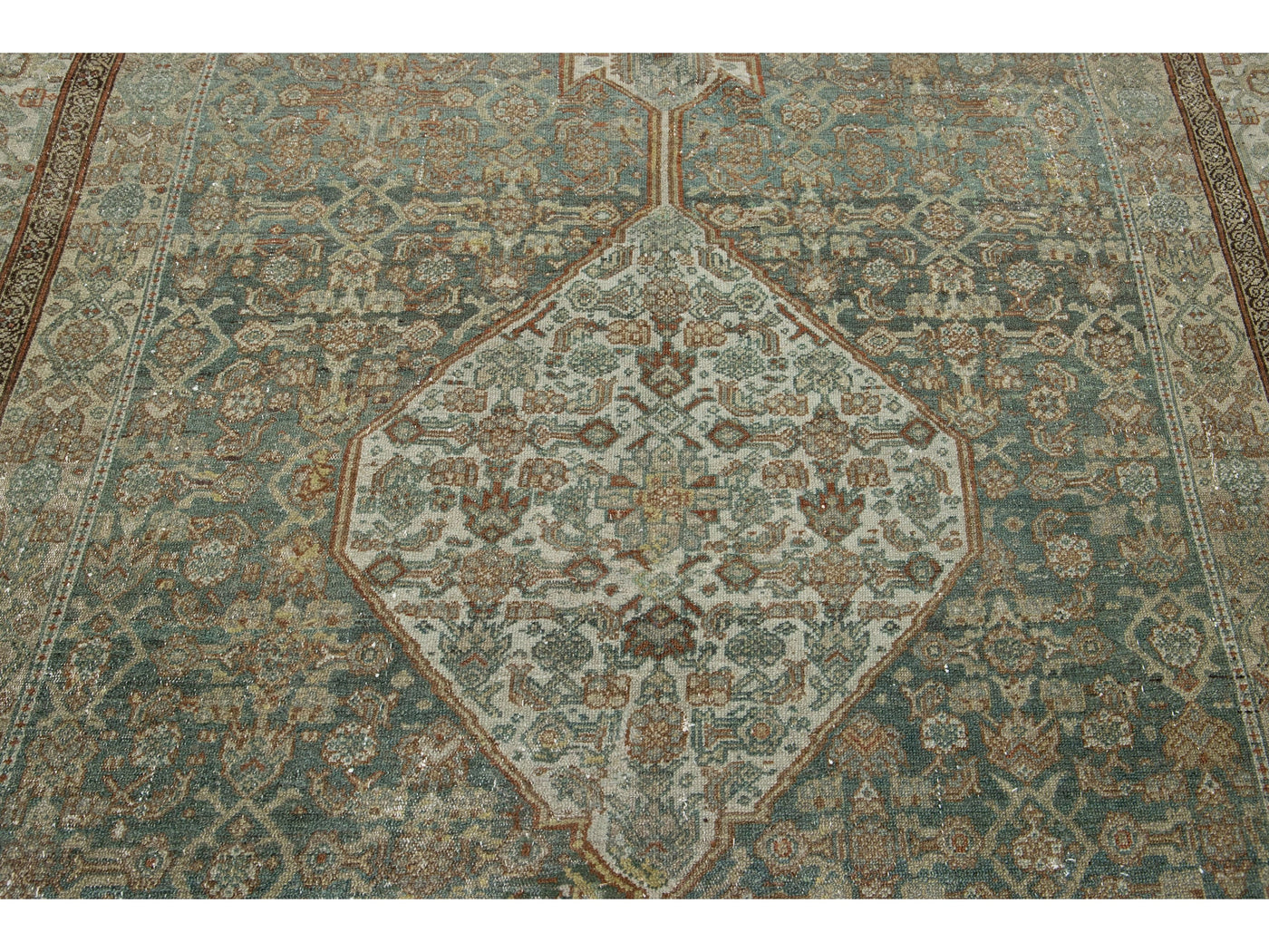 Antique Bibikabad Wool Rug 6 x 10