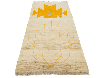 Modern Turkish Oushak Wool Runner 3 X 8