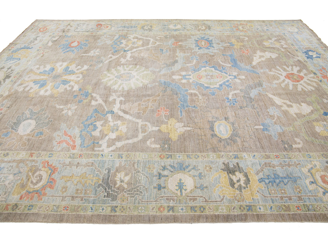 Modern Sultanabad Wool Rug 11 X 14