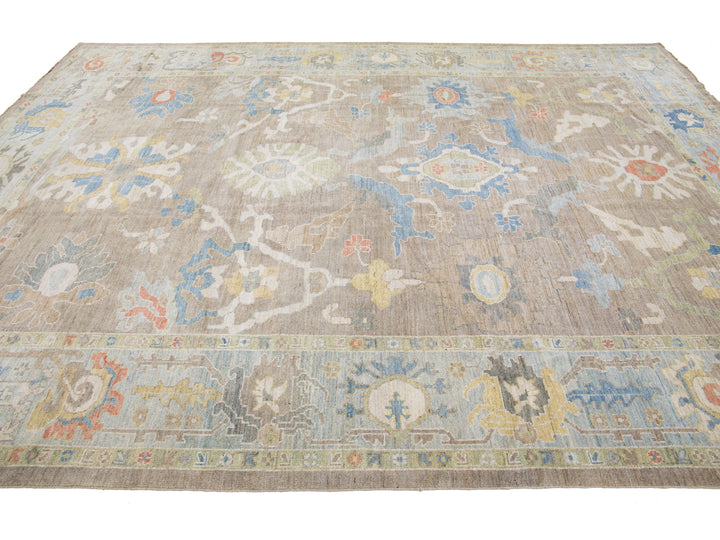 Modern Sultanabad Wool Rug 11 X 14