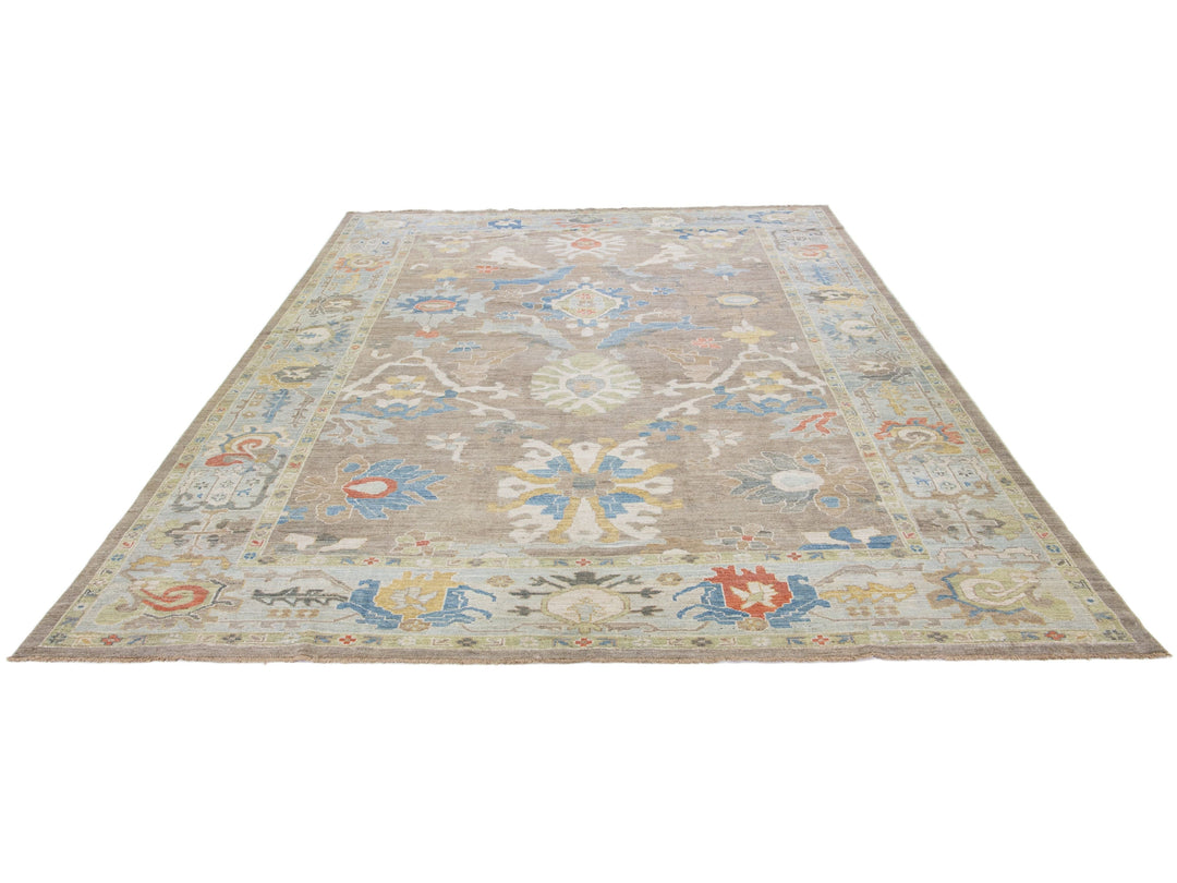 Modern Sultanabad Wool Rug 11 X 14