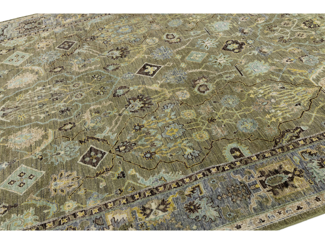 Modern Heriz Wool Rug 8 X 10