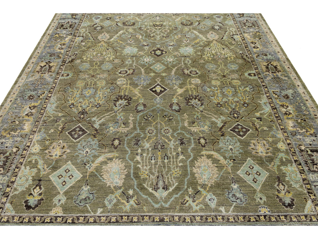 Modern Heriz Wool Rug 8 X 10