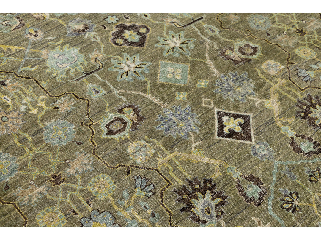 Modern Heriz Wool Rug 8 X 10