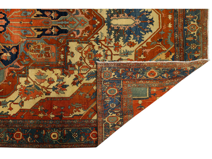 Antique Persian Serapi Wool Rug 11 X 18
