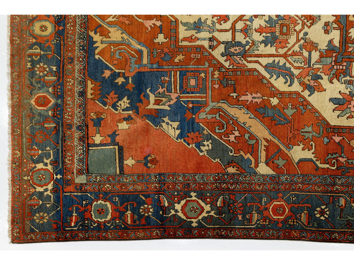 Antique Persian Serapi Wool Rug 11 X 18