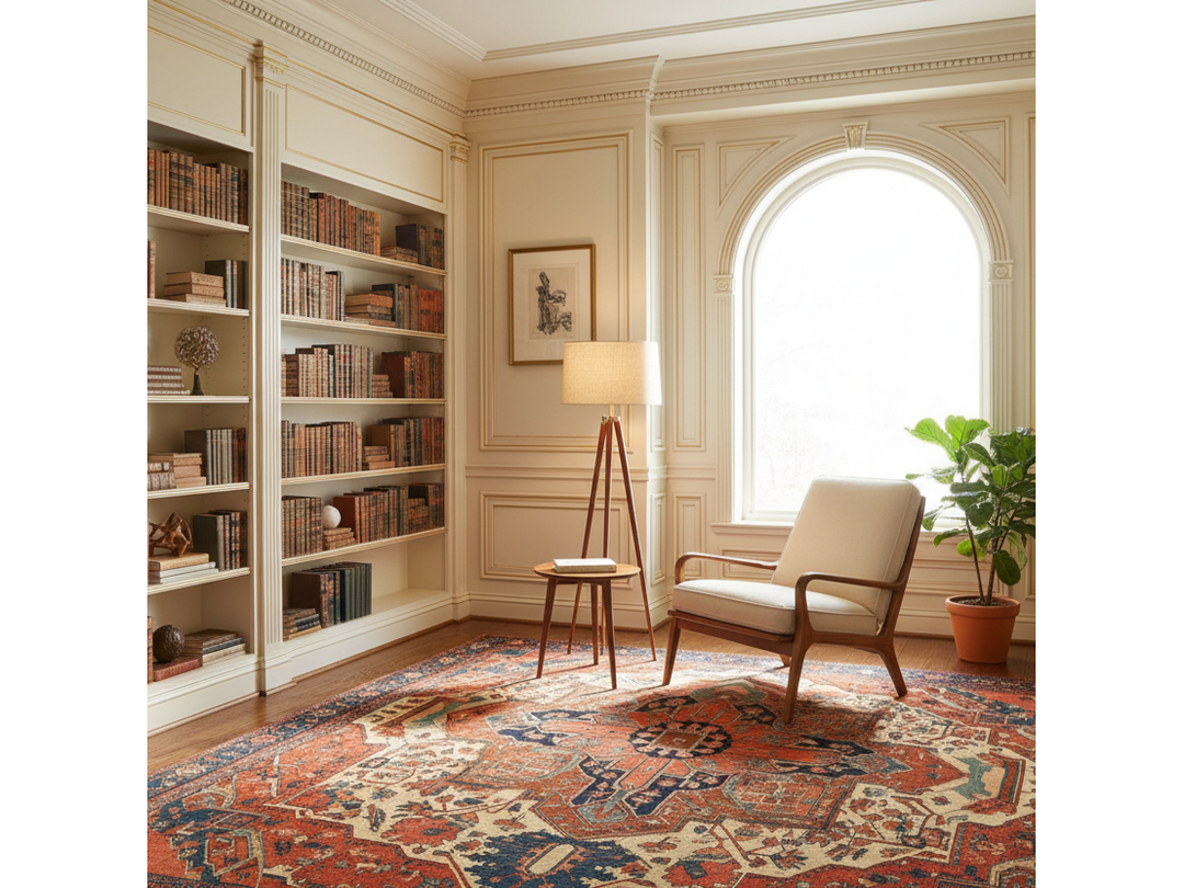 Antique Persian Serapi Wool Rug 11 X 18