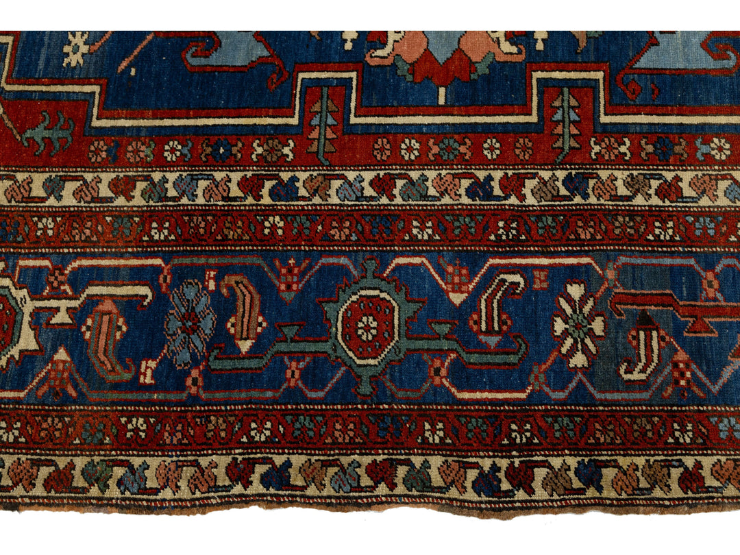 Antique Serapi Wool Rug 11 X 16