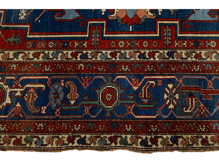 Antique Serapi Wool Rug 11 X 16