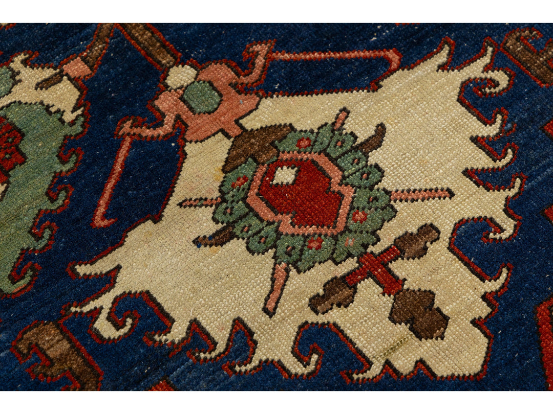 Antique Serapi Wool Rug 11 X 16