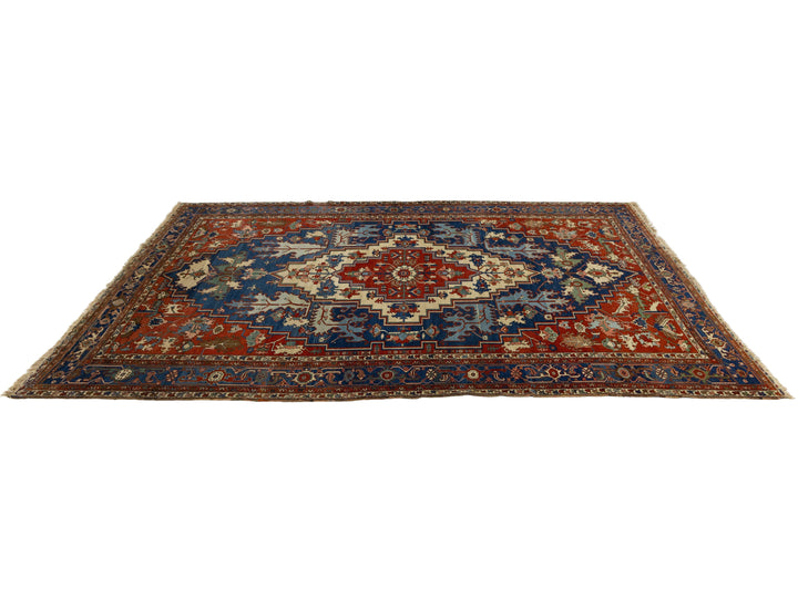 Antique Serapi Wool Rug 11 X 16