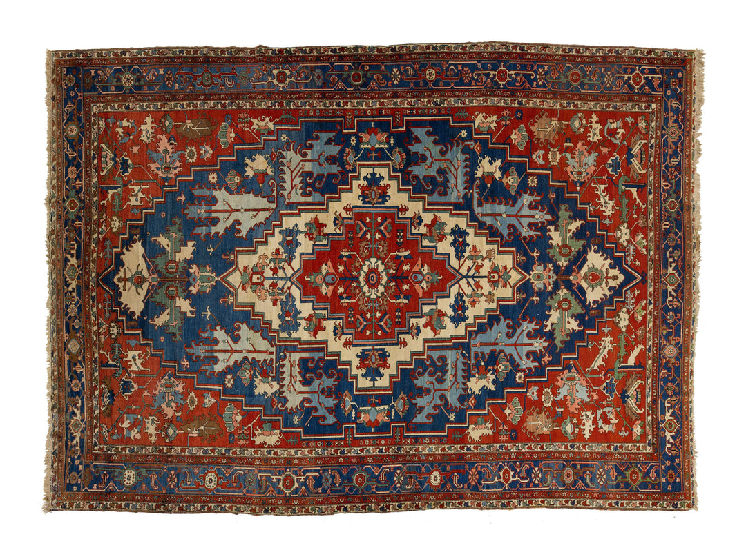 Antique Serapi Wool Rug 11 X 16
