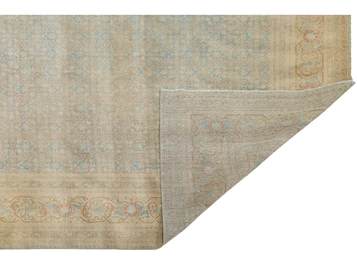 Antique Tabriz Wool Rug 14 X 21