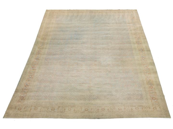 Antique Tabriz Wool Rug 14 X 21