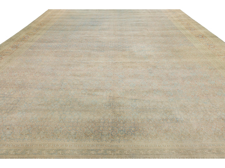 Antique Tabriz Wool Rug 14 X 21