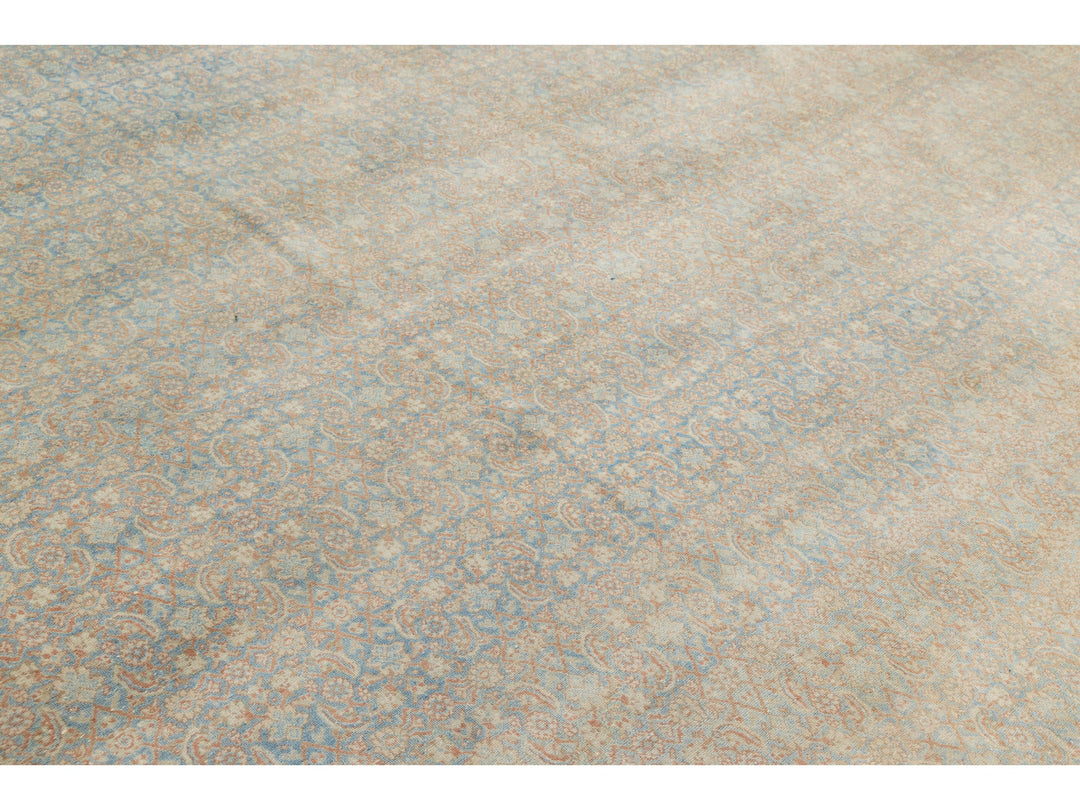 Antique Tabriz Wool Rug 14 X 21