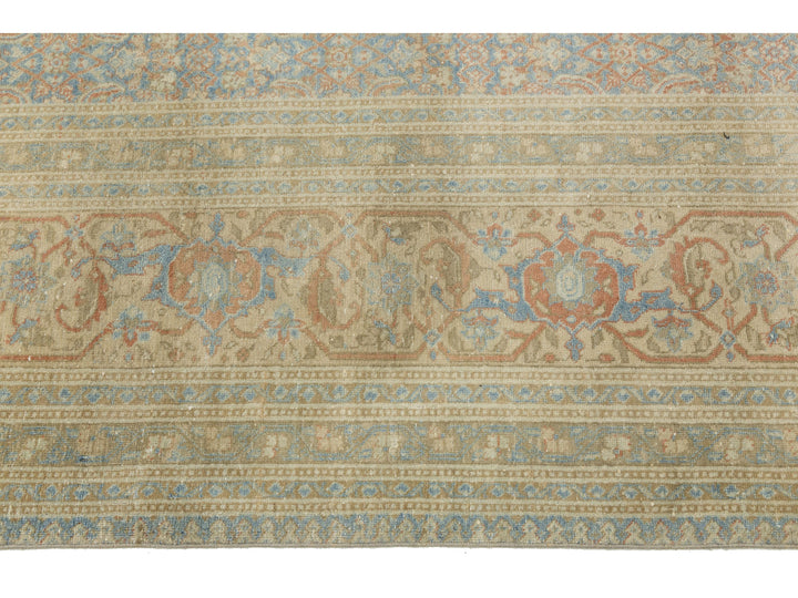 Antique Tabriz Wool Rug 14 X 21