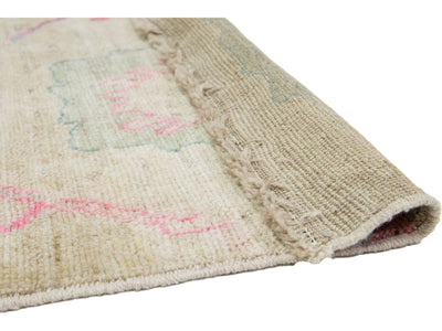 Modern Turkish Oushak Wool Runner 3 X 15