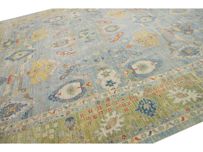 Modern Sultanabad Wool Rug 13 X 18