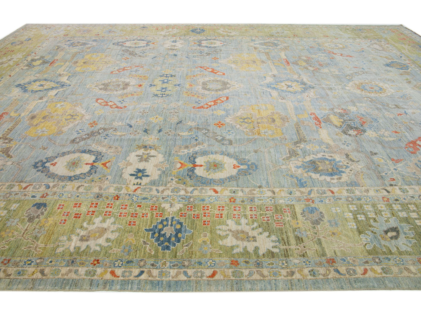 Modern Sultanabad Wool Rug 13 X 18