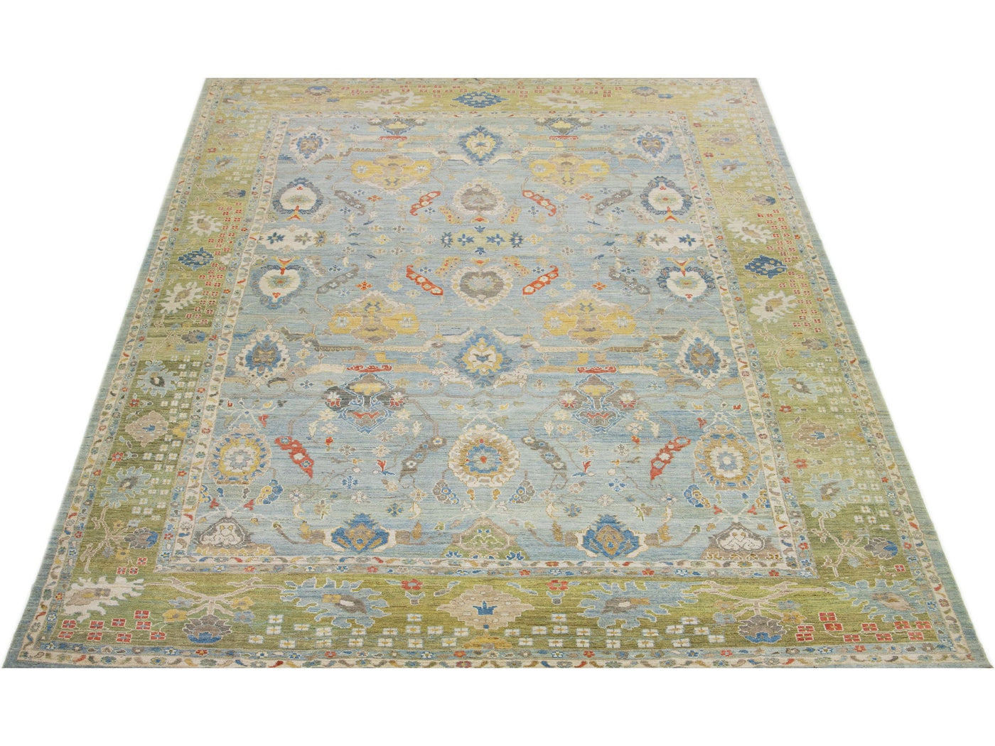 Modern Sultanabad Wool Rug 13 X 18