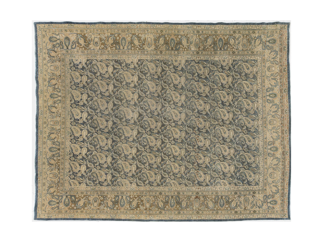 Antique Tabriz Wool Rug 10 X 13